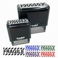 thumbnail image 1 of Fragile Warning Border Label Package Box Self-Inking Rubber Stamp Ink Stamper for Business Office - Blue Ink - Small 1-1/2 Inch, 1 of 7