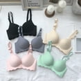 thumbnail image 4 of GILIGEGE Bras for Women No Underwire Comfortable Wireless Seamless Push Up Bras High Support Bras for Women Adjustable Strap Full Coverage Up Bras Comfortable No Underwire Wireless Bras Green 38, 4 of 8