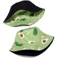 thumbnail image 3 of Fruit Print Bucket Hat Banana Pattern Fisherman Hats Summer Reversible Packable Cap, 3 of 5