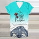 thumbnail image 3 of Tops Cortos para las Mujeres Día de la Independencia Impreso Suéter con Cuello en V Manga Corta, Top Casual para Primavera Verano, 3 of 3