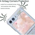 thumbnail image 2 of Compatible with Samsung Z Flip 7 Case Cute Pressed Dried Real Flowers Design Women Girly Shockproof Protective Hard PC Glitter Bling Floral Clear Phone Cover for Galaxy Z Flip 7,White, 2 of 8