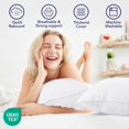 thumbnail image 3 of Deconovo Rellenos de almohada, cojines decorativos para cama, blancos, 45 x 45 cm, relleno de funda de almohada cuadrada, rellenos de almohada de plumón alternativo, juego de 2, 3 of 7