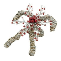 Saro Lifestyle Holiday Sparkle Candy Cane Napkin Ring (Set of 4)