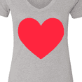 thumbnail image 4 of Inktastic Valentine's Day Red Heart Women's V-Neck T-Shirt, 4 of 5
