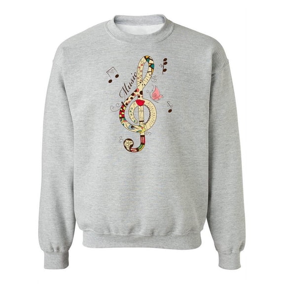 Music Treble Clef Sweatshirt Women -Image by Shutterstock, Female Small