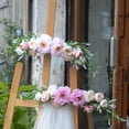 thumbnail image 4 of Planta de simulación Ticfox Flor falsa Flor de seda Dintel colgante de pared decoración de boda Rosa granada, 4 of 13