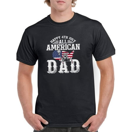 All American Dad T-Shirt Men -Image by Shutterstock Male Medium
