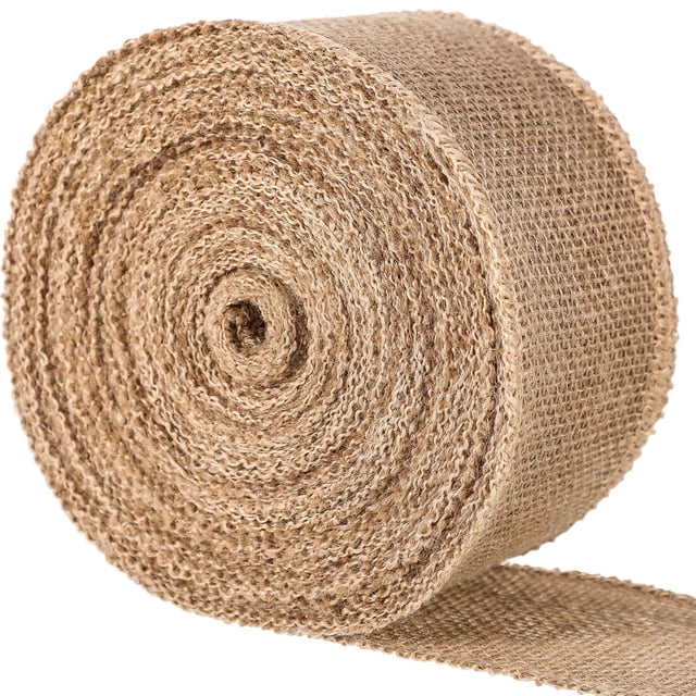 Cinta decorativa Chuangdi de 18 m y 7,5 cm de arpillera natural