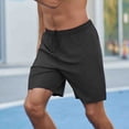 thumbnail image 4 of JUUYY Men's Workout Running Shorts Loose Lightweight Athletic Shorts with Zipper Pockets Drawstring Elastic Waist Gym Hiking Shorts Black XXL, 4 of 5