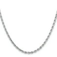 thumbnail image 2 of Primal Gold 10 Karat White Gold 3.25mm Diamond-cut Rope Chain, 2 of 10