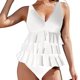 thumbnail image 5 of Conjunto de Bikini de Cintura Alta para las Mujeres Traje de Baño de Eslinga de Control Del Estómago, Corbata de Espalda Crisscross, 5 of 6