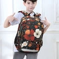 thumbnail image 6 of FORMRS Unisex School Backpack 17" Student Travel Bag with Laptop Compartment, Red Flowers Pattern, 6 of 7