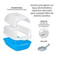 thumbnail image 3 of Arenero Sanitario Cerrado Abatible Azul, 3 of 4