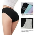 thumbnail image 3 of FallSweet No Show Underwear for Women Seamless High Cut Briefs Mid-waist Soft No Panty Lines,Pack of 5, 3 of 5