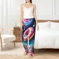 thumbnail image 6 of Lsque Starry Sky Pine Tree Donut Print Women's Pajama Pants, Lounge Pant - Comfortable Home Wear,Elastic Waistband, Stylish Design-Medium, 6 of 9