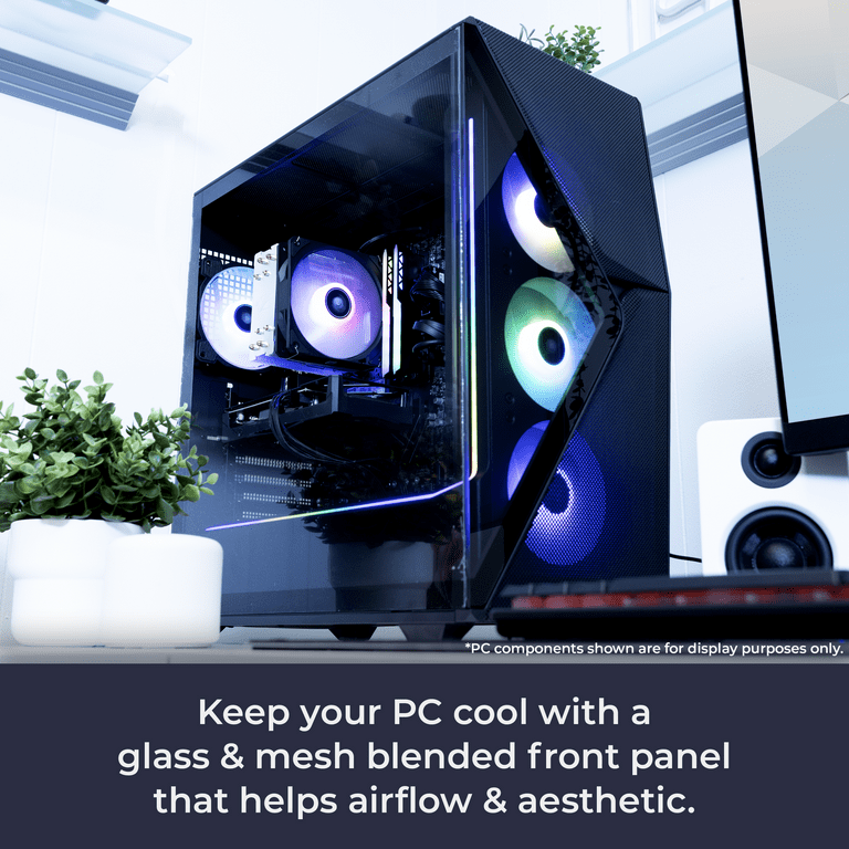 iBUYPOWER, Slate Mesh Gaming PC SMA9N57T01, 32GB DDR5 RGB RAM, 2TB