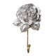 thumbnail image 2 of Gancho de rosa para vestido, sombrero, abrigo, gancho de pared europeo, decoración de pared, llavero Plata, 2 of 9