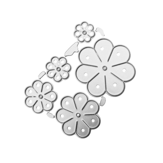 Cateissary Flower Decorative Metal Stencil Fashionable Templates Ornament Dies Crafts Tools Making Frame Mould Paper Embossing Type2