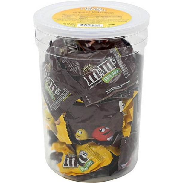 Office Snax Candy Tubs, Chocolate and Peanut M&Ms, 1.75 lb Resealable