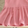thumbnail image 4 of HAOTAGS Girls Polo Dress Sleeveless Notched Collar Solid Color Summer Dress for Toddler to Teen Pink Size 6-7Years, 4 of 6