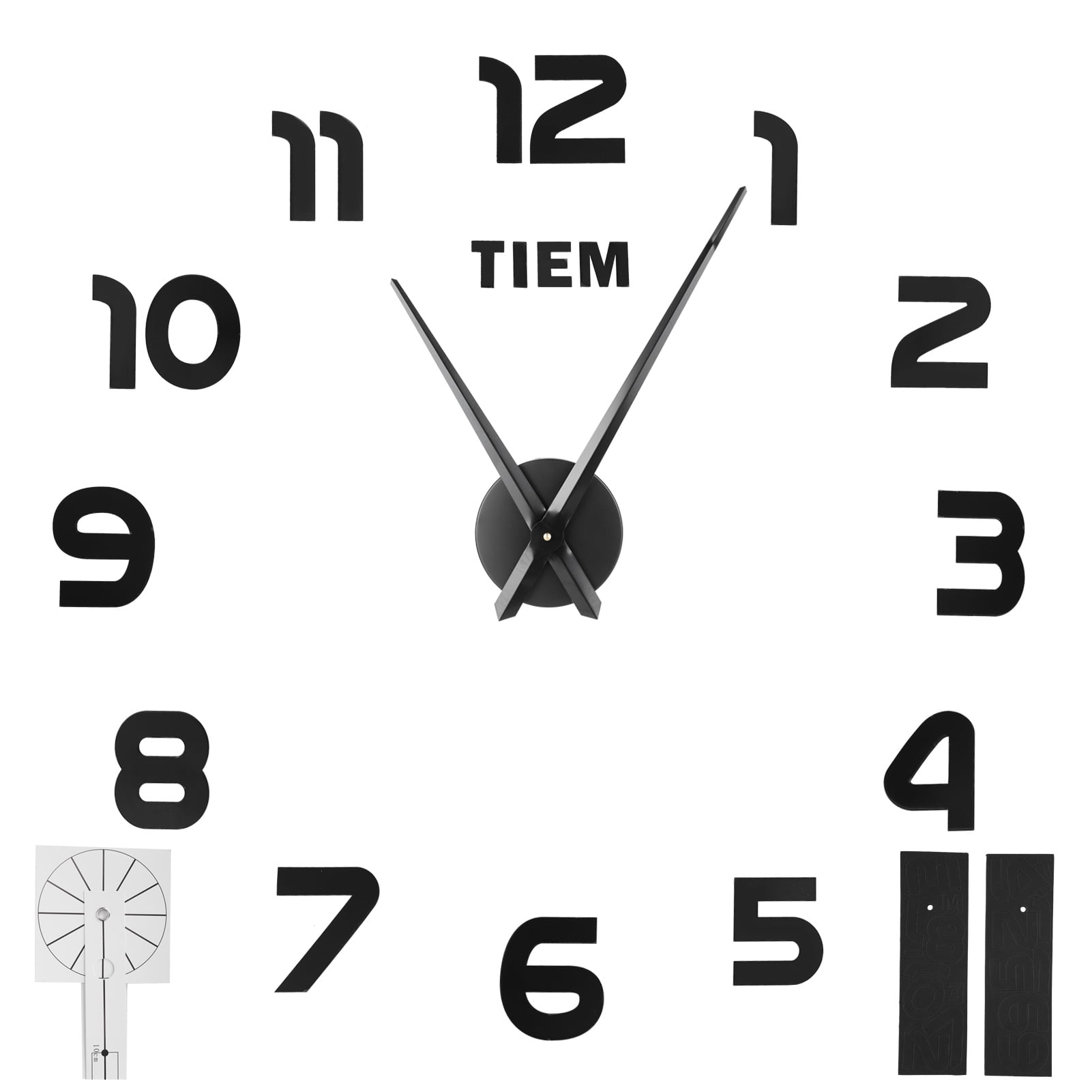 Wall Clock Sticker, Large Size Frameless Wall Clock, For TV Wall Decor