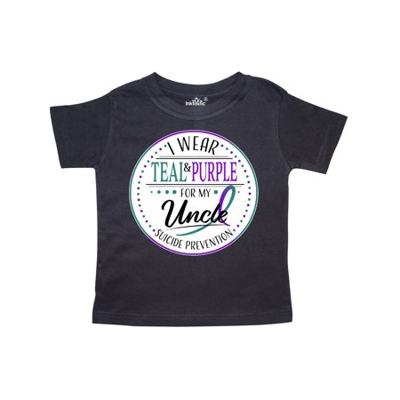 

Inktastic Suicide Prevention- I Wear Teal and Purple for My Uncle Gift Toddler Boy or Toddler Girl T-Shirt
