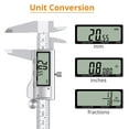 thumbnail image 5 of Neoteck 8" Electronic Digital Vernier Caliper LCD Stainless Steel + Feeler Gauge LCD Display, 5 of 12