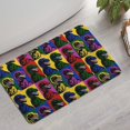 thumbnail image 2 of Colorful PopArt Dinosaurs Pattern Bathroom Rugs Mat,Non Slip Microfiber Bathroom Rug,Rubber Backing,Soft Bathroom Mats for Bathroom Floor,Tub and Shower,17x27in(43x68cm), 2 of 5