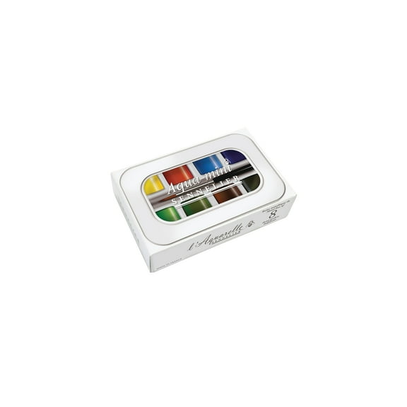 Sennelier French Artists' Watercolor Mini Set, Half Pan, 8-Colors