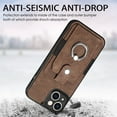 thumbnail image 5 of SaniMore Compatible with iPhone 14 Plus Case, Wallet Stand Elastic Credit Card Slot Magnetic Car Mount Ring Holder Premium PU Leather Protection Cover for iPhone 14 Plus 6.7-inch, Brown, 5 of 9