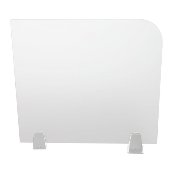 Wildnix Acrylic Desk Divider Privacy Panel for Office and Cubicle, 29x18-inch Soundproof Partition with Clamps for Quiet Work Environment