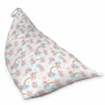 thumbnail image 2 of Cartoon Lounger Chair Bag, Pig Unicorns Horn and Wings on Rainbow Clouds Fun Sleeping Angel Theme, High Capacity Storage with Handle Container, Lounger Size, Pale Pink Pale Blue, by Ambesonne, 2 of 5