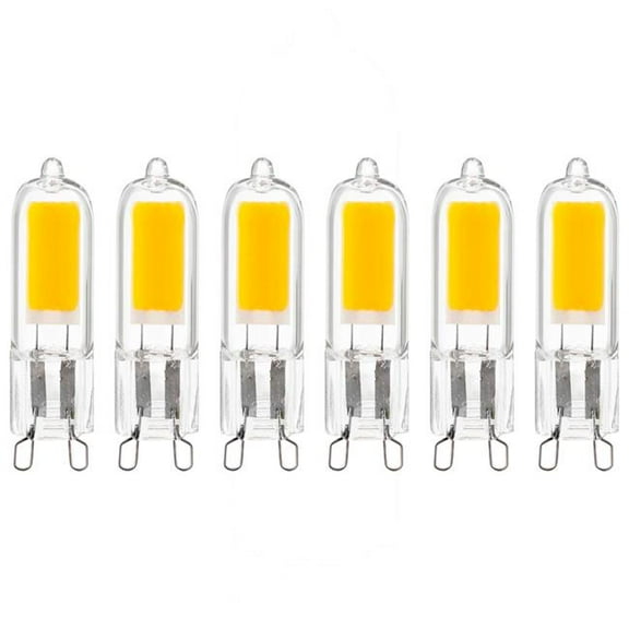 Sunshine Lighting B3166933 Sunlite LED Bi-Pin G9 Base Light Bulb - 2W - 200 Lumens - 3000K - Warm White - Pack of 6