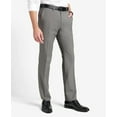 thumbnail image 2 of Kenneth Cole Reaction MEDIUM GREY Men's Modern-Fit Micro-Check Pants, US 32x32, 2 of 4