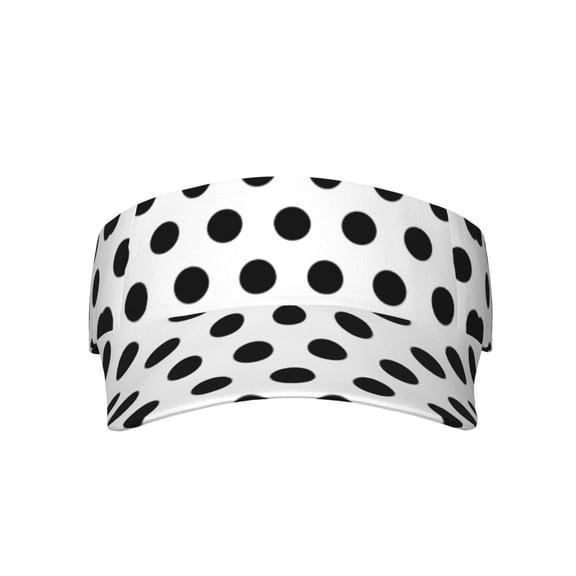Black Polka Dot Pattern Visor Hats Adjustable Beach Sun Visors Sports Outdoor Visor For Women Men