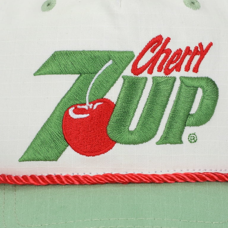 7UP Cherry 7UP Logo White & Green Retro Grandpa Rope Hat 7UP Cherry 7UP Logo White & Green Retro Grandpa Rope Hat