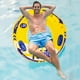 thumbnail image 5 of Flotador de anillo de natación engrosado con flotadores de piscina con mango para niños adultos (120 # amarillo), 5 of 5