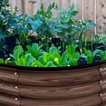 thumbnail image 3 of VEIKOUS 24"H Outdoor Metal Raised Garden Bed, Galvanized Many-in-1 Modular Garden Planter Box for Patio and Backyard, Rustic, 3 of 13