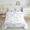 thumbnail image 2 of jejeloiu Cute Unicorn Silhouette Bedding Comforter Set,Colorful Sequin Print Twin Comforter Sets,Fairy Tale Princess Bedding Set For Girls Kids,Microfiber Bedroom Decor Reversible,2pcs, 2 of 8