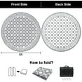 Findosom 6ft Round Outdoor Rug, Reversible Boho RV Mat, Waterproof