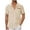 Khaki, variant on XuJwPNcy Men's Knit Shirts Short Sleeve Button down Golf Shirt Fashion Casual Summer Beach Vacation Shirts