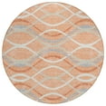 thumbnail image 2 of Addison Rugs Chantille Indoor/Outdoor Transitional Waves Peach Washable Round Rug, 8' x 8', 2 of 6