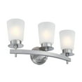 thumbnail image 2 of Westinghouse Lighting 6129000 Reynaldo Three Light Wall Fixture, Brushed Nickel & Frosted Glass, 2 of 7