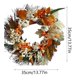 thumbnail image 3 of Ganfancp Thanksgiving Algodón Hoja de Arce Frutas Guirnalda Corona Blanca Hoja de Arce Calabaza Decoración Pared Colgante Puerta Decoración Ofertas y Liquidaciones 1X Corona de Piñas de Arce y Calaba, 3 of 7