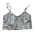 thumbnail image 4 of MuXiKeJi Clothes Girls Carnival Adjustable Strap Sequin Crop Top for Kids and Teens, 4 of 4