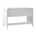thumbnail image 3 of Walker Edison Modern Curve Design Writing Desk with Drawer, White, 3 of 12