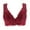 Maroon, variant on [BRAND FACTORY PRICE!]Front Closure Floral Lace Bra For Women Bralette Padded Wireless Bra Back Smoothing Bras Push up Thin Soft Bra 8XL Plus Size