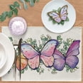 thumbnail image 2 of Dalrosia Spring Summer Purple Butterfly Placemats Set of 4, Eucalyptus Leaves Dining Place Mats Table Decor, Seasonal Home Kitchen Decoration 12 x 18 Inch, 2 of 5