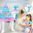 thumbnail image 3 of JoyStone Toddler Makeup Table with Mirror and Chair, Kids Makeup Vanity Set with Accessories and Lights and Music Sounds, Makeup Accessories & Blowdryer for Toddlers 2-5 Years Old, 3 of 9