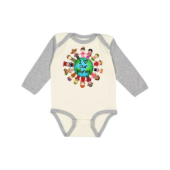 Inktastic Earth Day International Boys or Girls Long Sleeve Baby Bodysuit